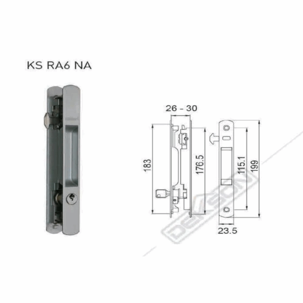Kunci Pintu Sliding / Kunci Pintu Geser Alumunium Dekson RA 6